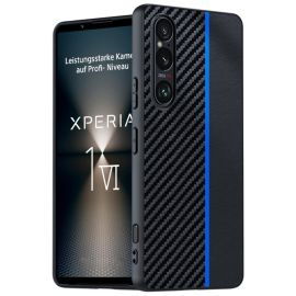 CARBON Custodia protettiva per Sony Xperia 1 VI nero-blu