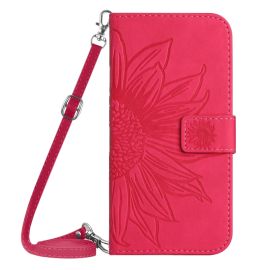 ART SUNFLOWER Custodia portafoglio con cordino per Oppo Reno12 5G rosa scuro