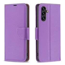 Custodia a portafoglio LITCHI per Samsung Galaxy A55 5G viola
