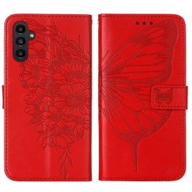 Cover portafoglio ART BUTTERFLY per Samsung Galaxy A25 5G rossa