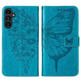 Cover portafoglio ART BUTTERFLY per Samsung Galaxy A15 / A15 5G blu