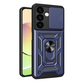 Cover RING CAMERA con supporto per Samsung Galaxy S24 Plus 5G blu