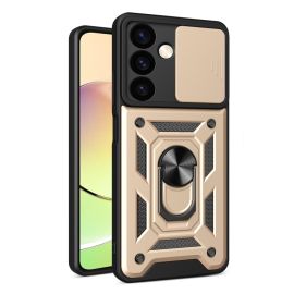 RING CAMERA Cover con supporto per Samsung Galaxy S24 Plus 5G oro