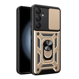 RING CAMERA Cover con supporto per Samsung Galaxy A55 5G oro