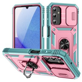 Cover RING CAMERA con supporto per Samsung Galaxy A25 5G rosa - verde