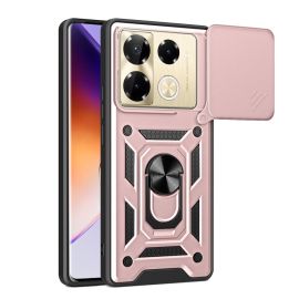 RING CAMERA Cover con supporto per Infinix Note 40 Pro / 40 Pro+ 5G rosa