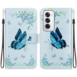 ART Copri portafoglio per Oppo Reno12 5G BLUE BUTTERFLY