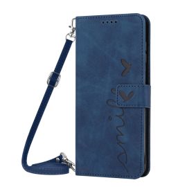 ART SMILE Custodia a portafoglio con tracolla per Infinix Note 40 Pro / 40 Pro+ 5G blu