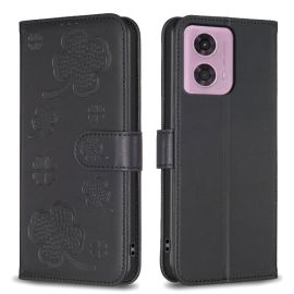 Custodia a portafoglio ART C LOVE R per Motorola Moto G04 / G24 / G24 Power nera