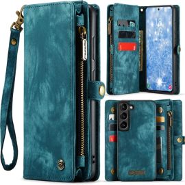WALLET Cover protettiva con portafoglio 2 in 1 per Samsung Galaxy S24 5G blu
