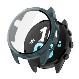 PC FULL COVER Cover in plastica con vetro per Garmin Forerunner 165 verde