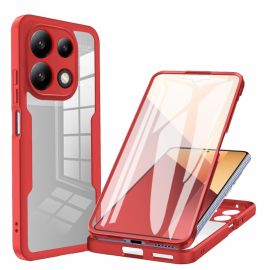 DUAL Cover bifacciale con pellicola Xiaomi Redmi Note 13 Pro rosso