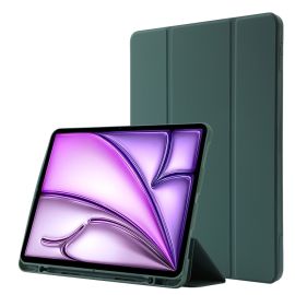 LEATHER Coperchio incernierato per Apple iPad Air 13 2025 / Air 13 2024 verde scuro