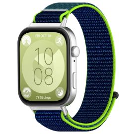 Cinturino in NYLON Huawei Orologio Fit 3 blu-verde scuro