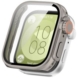 PC FULL COVER Cover in plastica con vetro per Huawei Watch Fit 3 TITANIUM
