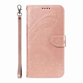 ART BUTTERFLY Copri portafoglio per Vivo V40 SE 5G oro rosa
