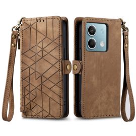 Custodia a portafoglio GEOM per Xiaomi Redmi Note 13 marrone