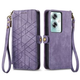 Custodia a portafoglio GEOM per Oppo A79 5G viola