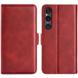 Custodia a portafoglio SIDE per Sony Xperia 1 VI rossa