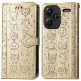ART ANIMALS Cover a portafoglio per Xiaomi Redmi Note 13 Pro+ 5G oro