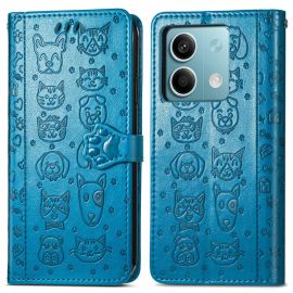 ART ANIMALS Cover a portafoglio per Xiaomi Redmi Note 13 5G blu