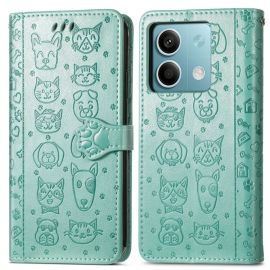 ART ANIMALS Cover a portafoglio per Xiaomi Redmi Note 13 5G verde