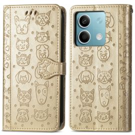 ART ANIMALS Cover portafoglio per Xiaomi Redmi Note 13 5G oro