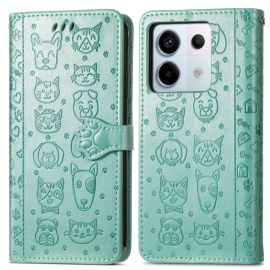 ART ANIMALS Cover a portafoglio per Xiaomi Redmi Note 13 Pro 5G / Xiaomi Poco X6 5G verde