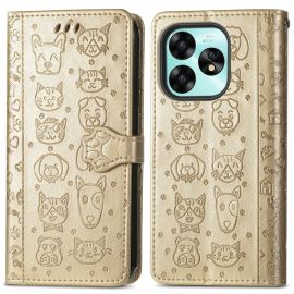 ART ANIMALI Copri portafoglio per Umidigi G5 / G5A oro