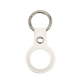 Custodia LEATHER per AirTag Apple bianca
