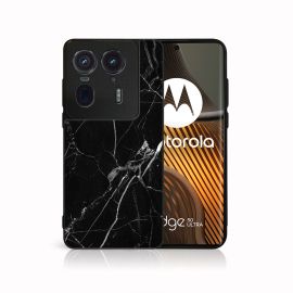 MY ART Calotta protettiva per Motorola Edge 50 Ultra BLACK MARBLE (142)