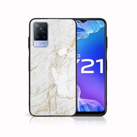 MY ART Cover in silicone Vivo Y21/Y21s/Y33s WHITE STONE (011)