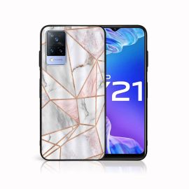 MY ART Cover in silicone Vivo Y21 / Y21s / Y33s PINK MARBLE (143)