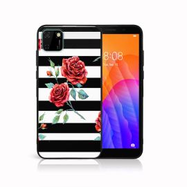 MY ART Cover in silicone Huawei Y5p BLACK E WHITE (034)