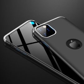 360° Ochranný kryt iPhone 11 Pro Äierny-strieborný