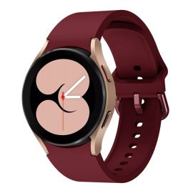 Cinturino in SILICONE Samsung Galaxy Watch 4 (40 / 44mm) 4 Classic (42 / 46mm) rosso scuro