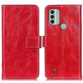 RETRO Custodia a portafoglio Nokia C31 rosso