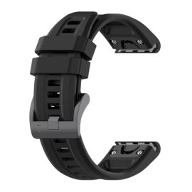Cinturino in SILICONE per Garmin Fenix 7S / 7S Pro / 7S Solar / 7S Sapphire nero