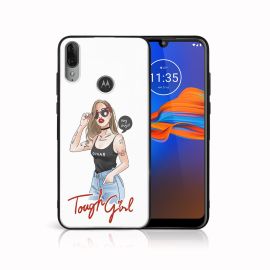 MY ART Cover in silicone Motorola Moto E6 Plus TOUGH GIRL (131)