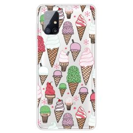 Cover in silicone ART Samsung Galaxy M51 CREAM