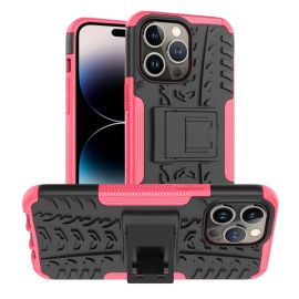 STAND Cover Extra resistente Apple iPhone 14 Pro Max rosa