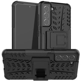 STAND Custodia Extra resistente per Samsung Galaxy S21 FE 5G nera