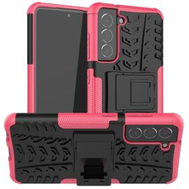 STAND Custodia Extra resistente per Samsung Galaxy S21 FE 5G rosa