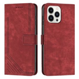 STRIPE Custodia portafoglio con cinturino Apple iPhone 15 Pro rosso
