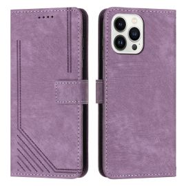STRIPE Custodia portafoglio con cinturino Apple iPhone 15 Pro viola