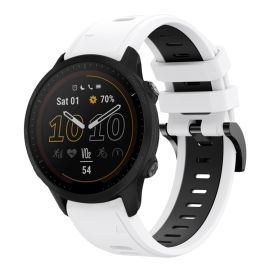SPORTY Cinturino di ricambio in silicone Garmin Forerunner 955 WHITE-BLACK