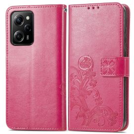 ART FLOWER S Custodia a portafoglio Xiaomi Poco X5 Pro 5G rosa scuro