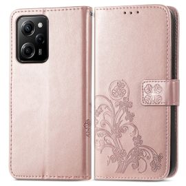 ART FLOWER S Custodia a portafoglio Xiaomi Poco X5 Pro 5G rosa chiaro