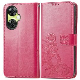 ART FLOWER S Cover portafoglio One Plus Nord CE 3 Lite 5G rosa scuro