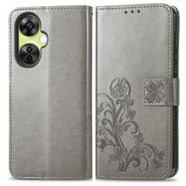 ART FLOWER S Cover portafoglio One Plus Nord CE 3 Lite 5G grigio